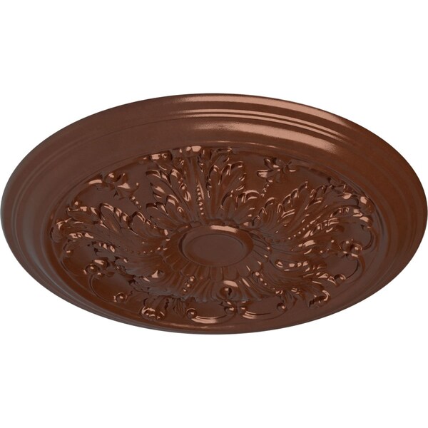 Damon Ceiling Medallion (Fits Canopies Up To 3 3/8), Hand-Painted Copper Penny, 20OD X 1 1/2P